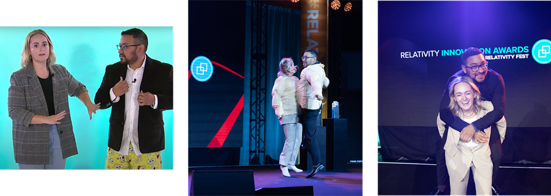 Behind the scenes photos at the Relativity Innovation Awards