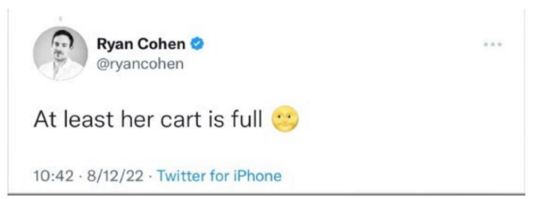 Tweet with moon screenshot