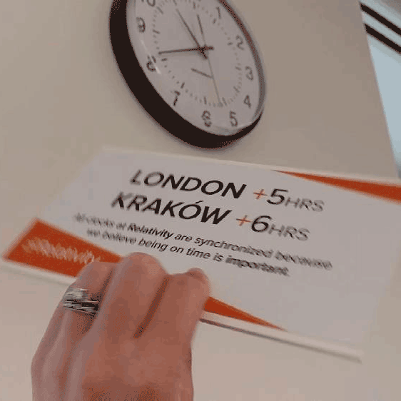 Daylight Savings Sign at Relativity