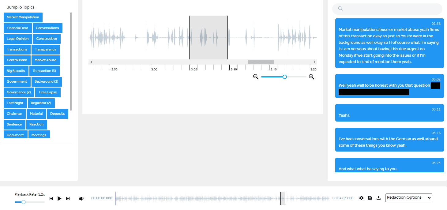 Intelligent Voice Redaction screenshot