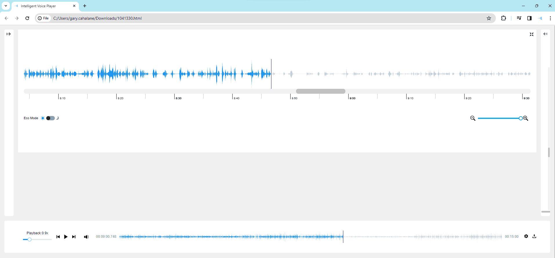 Intelligent Audio / Video Player - Standalone player screenshot