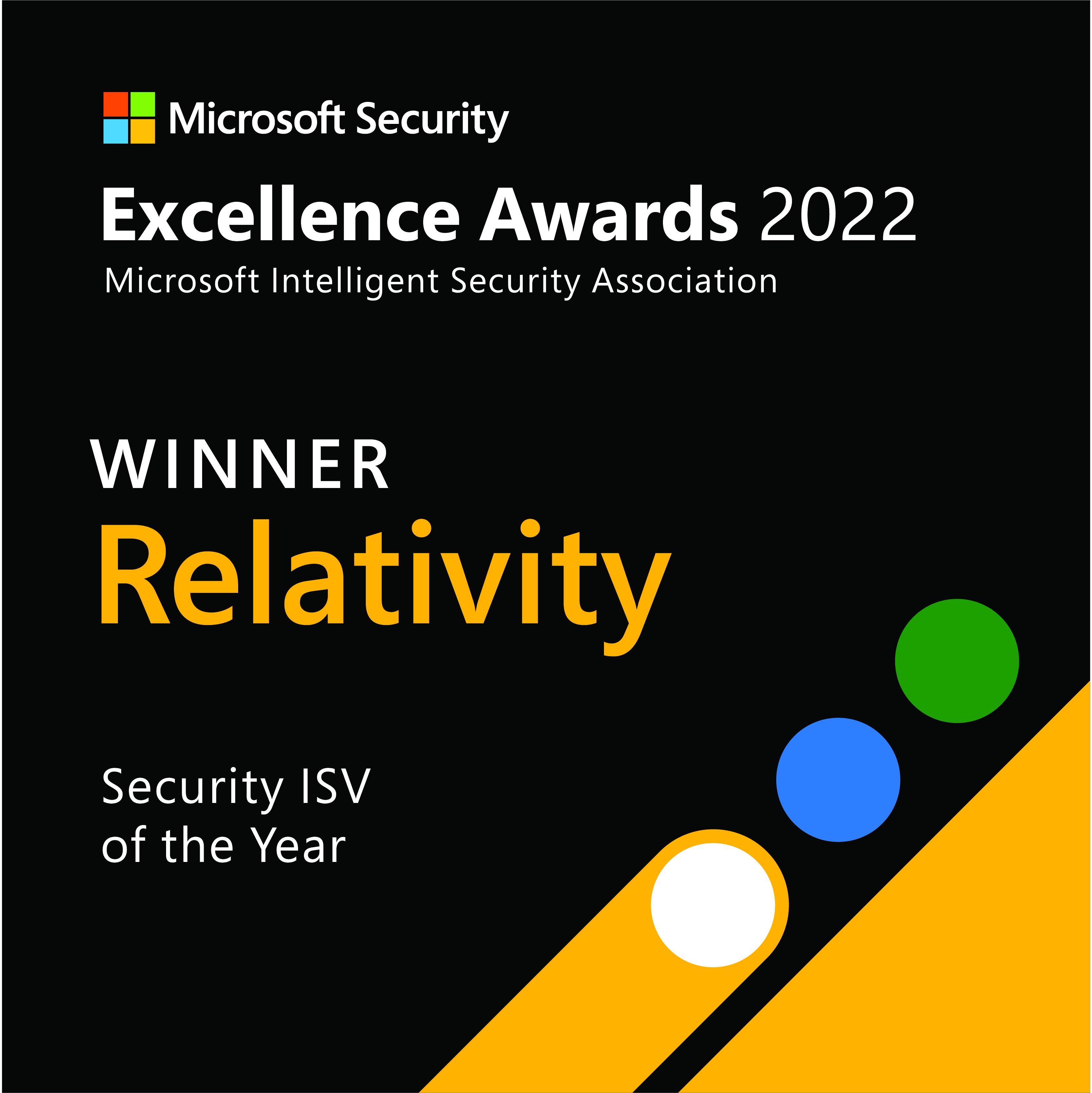 Relativity Recognized as a Microsoft Security Excellence Awards Winner for Security ISV of the Year