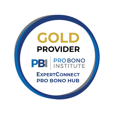 Gold Provider, Pro Bono Institute ExpertConnect Pro Bono Hub Badge