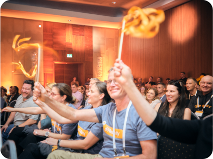 Relativians at a company meeting