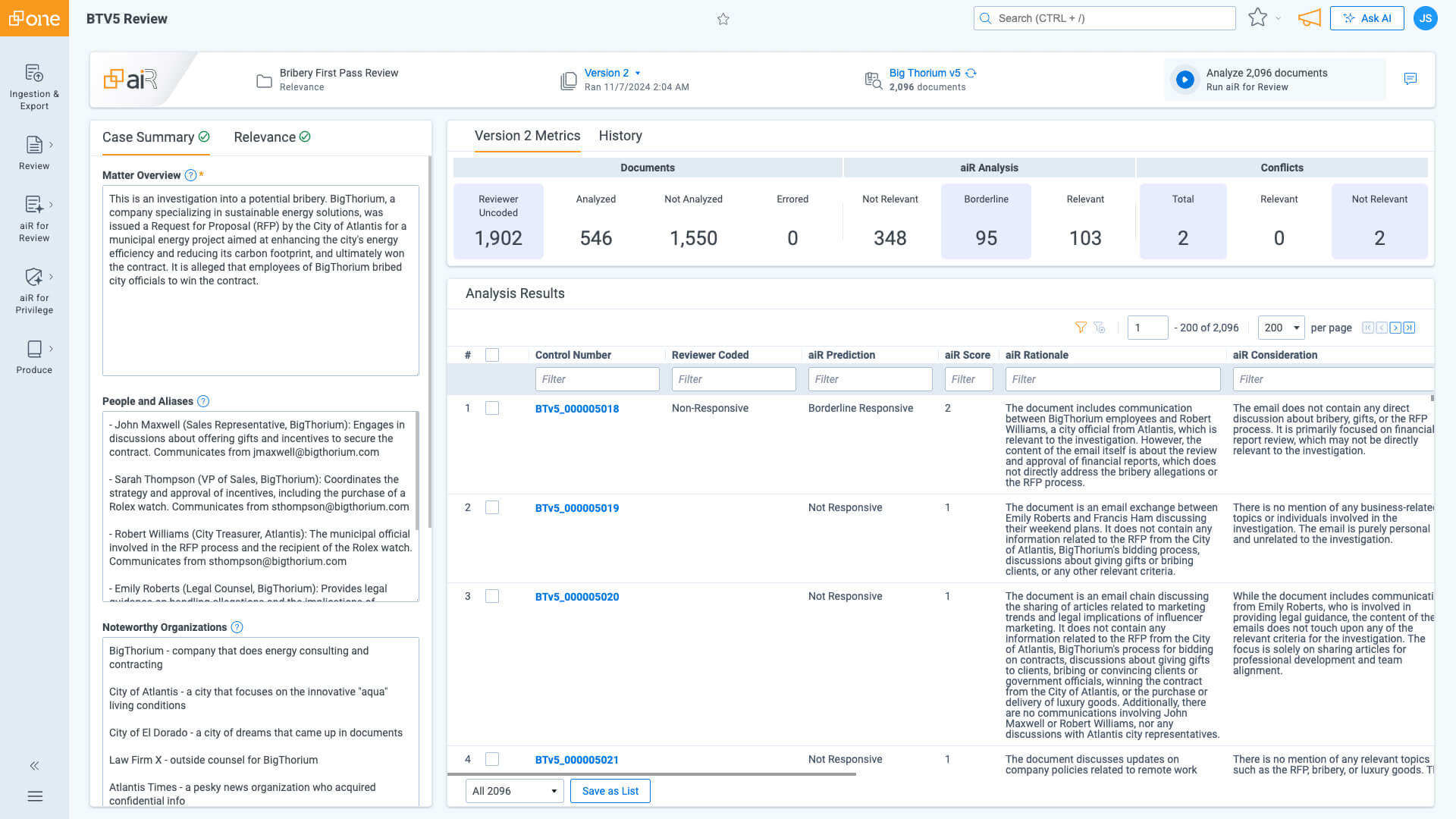Video introducing Relativity aiR, our suite of generative AI tools in RelativityOne. Highlights how aiR accelerates discovery, improves accuracy, and helps teams gain insights from data with ease.