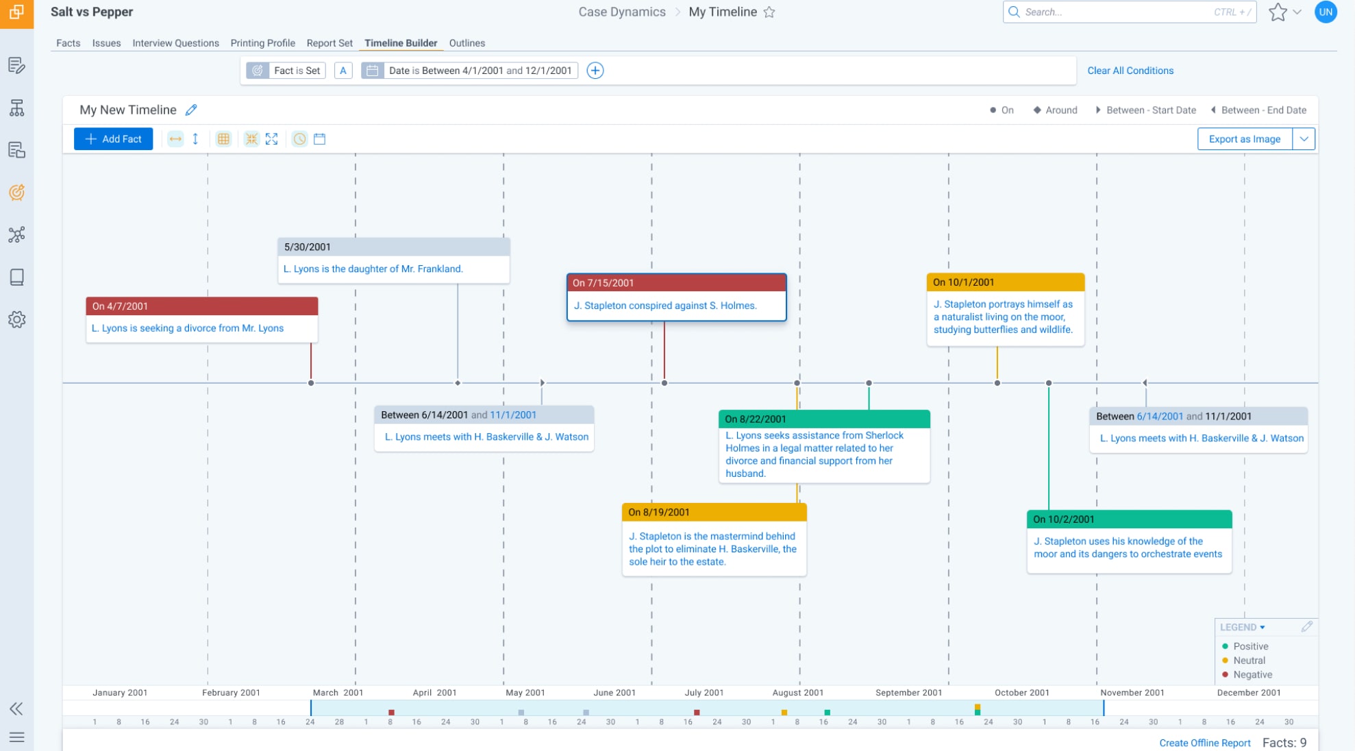 Case Strategy software screenshot