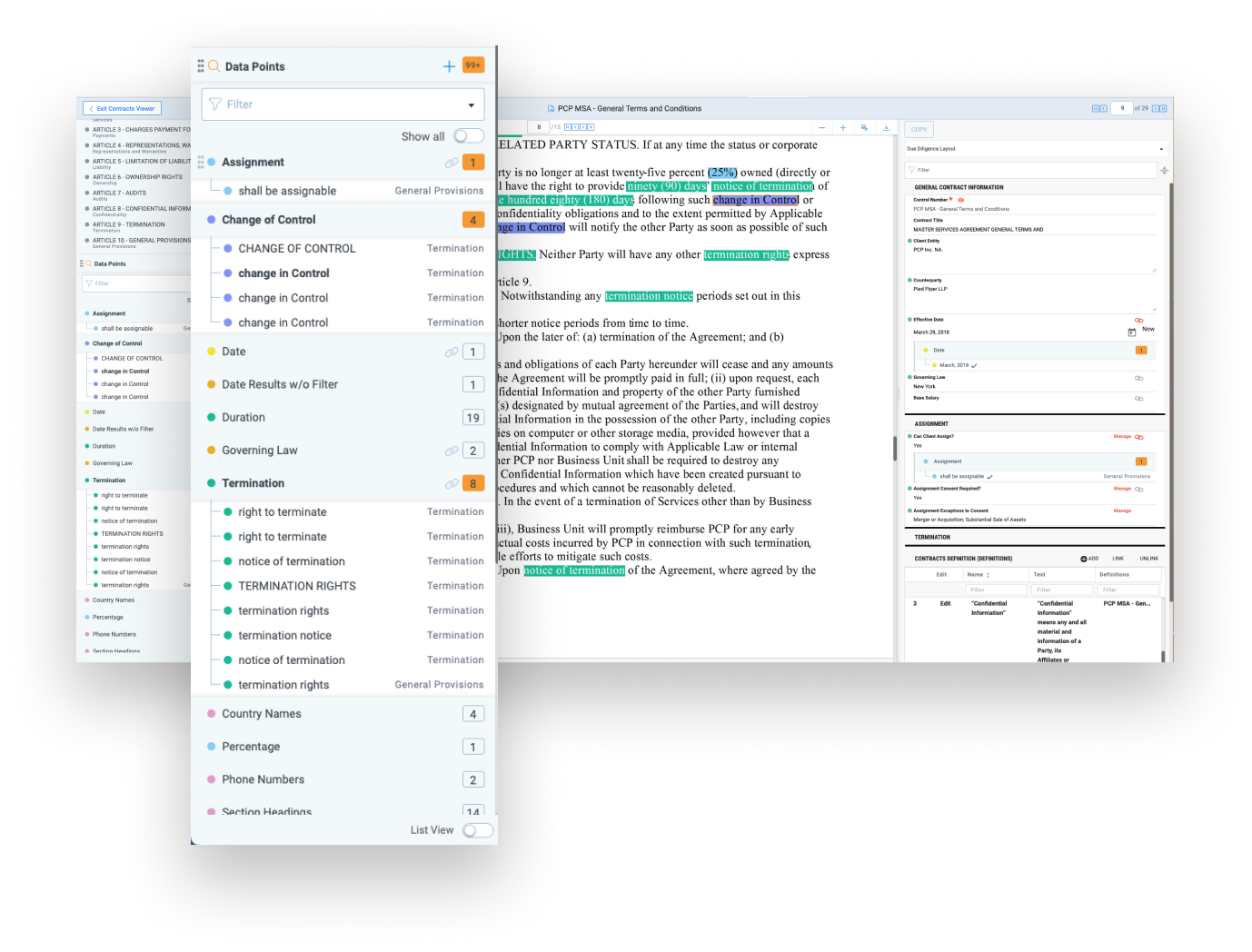 Contracts - Data Points Pane Screenshot