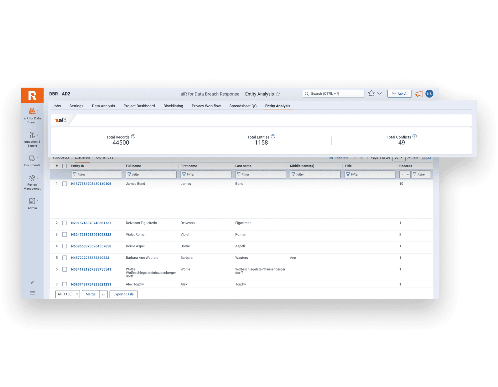 aiR for Data breach response - Get notification-ready outputs screenshot