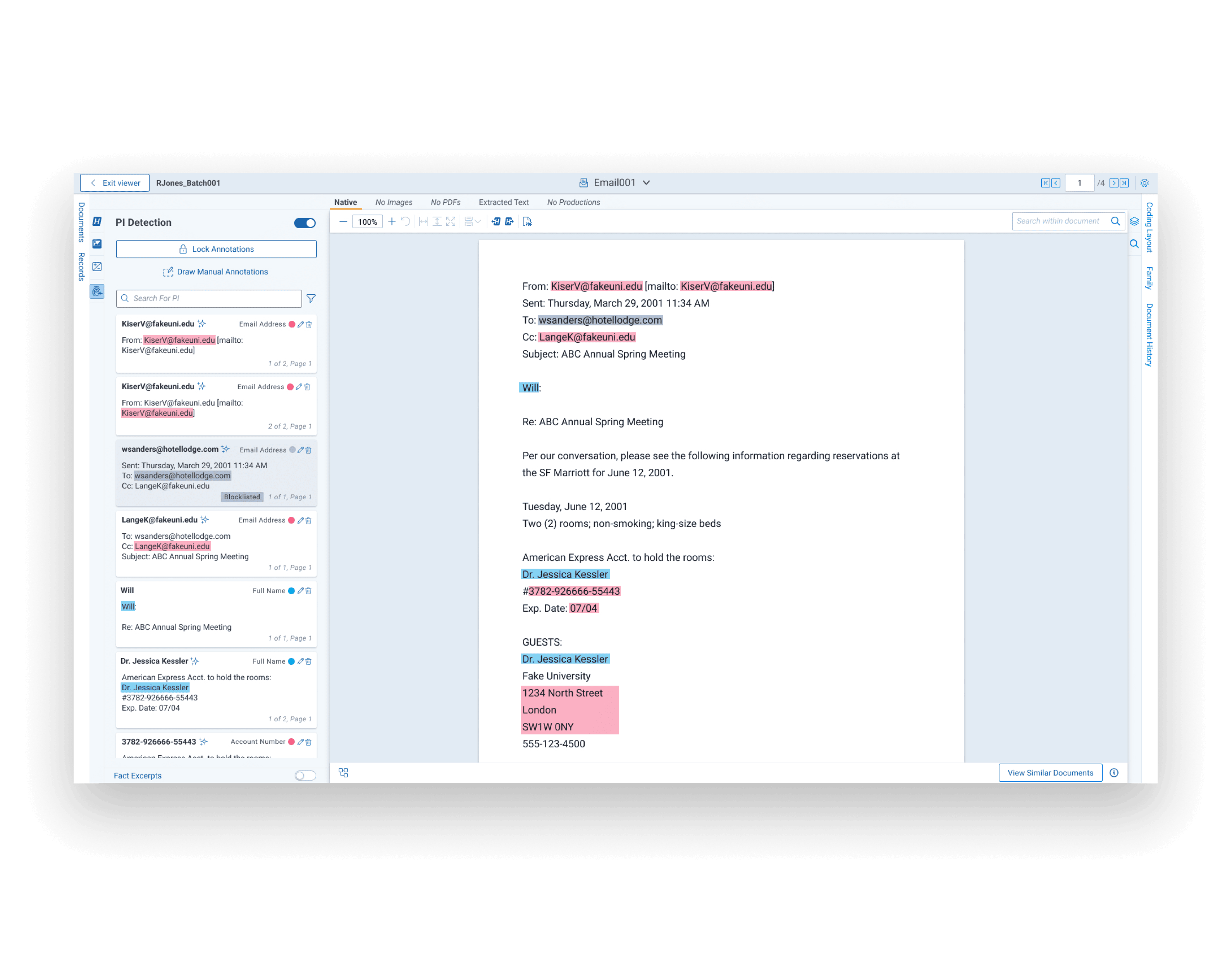 Data breach response - Detect and link data with AI screenshot