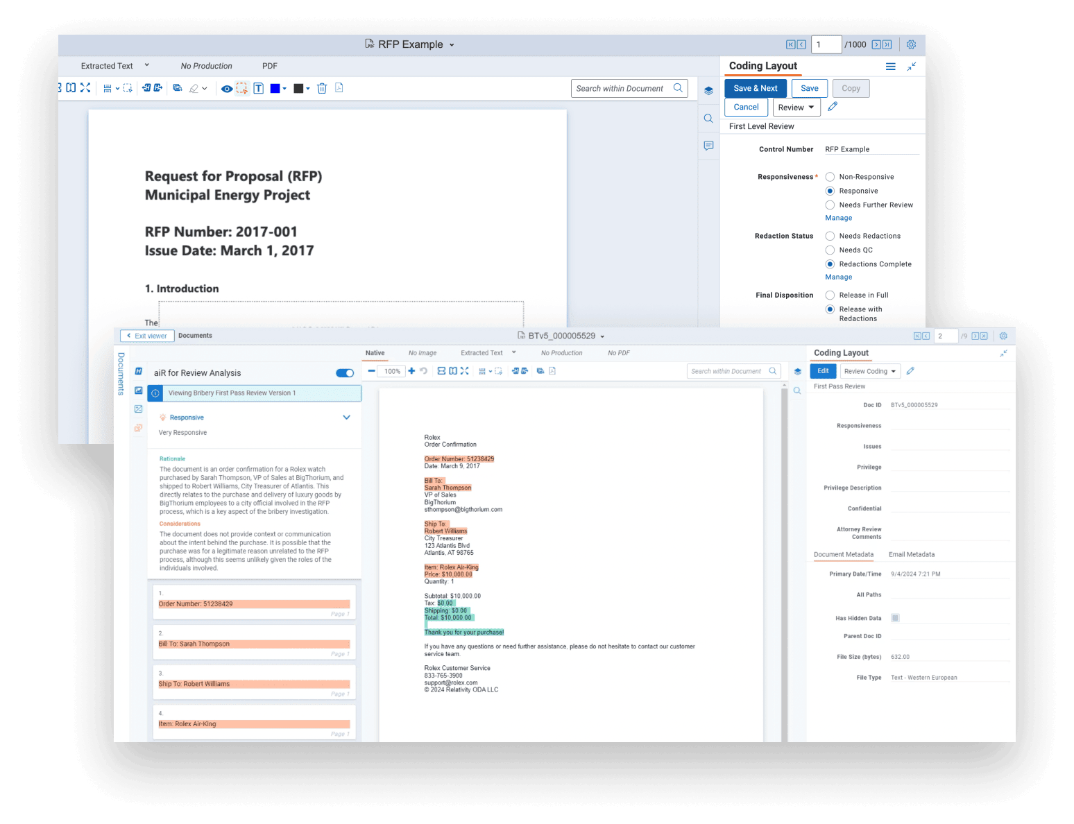 Relativity FOIA - Review faster with defensible AI Screenshot