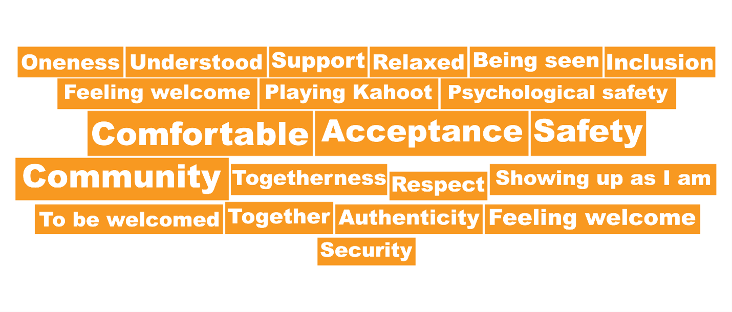 Belonging Word Cloud from BRel